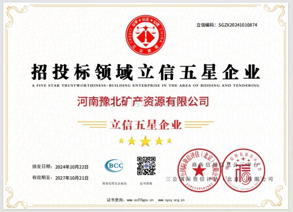 招投标领域立信五星企业